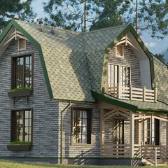 Черепица гибкая Docke Standard Сота зеленая 3 кв.м - фото 2