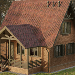 Черепица гибкая Docke Eurasia Шестигранник красная 3 кв.м - фото 3