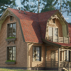 Черепица гибкая Docke Dragon Europa многослойная красная 2,38 кв.м - фото 2