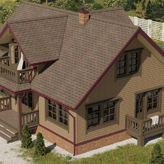 Черепица гибкая Docke Dragon Europa многослойная темно-коричневая 2,38 кв.м - фото 2