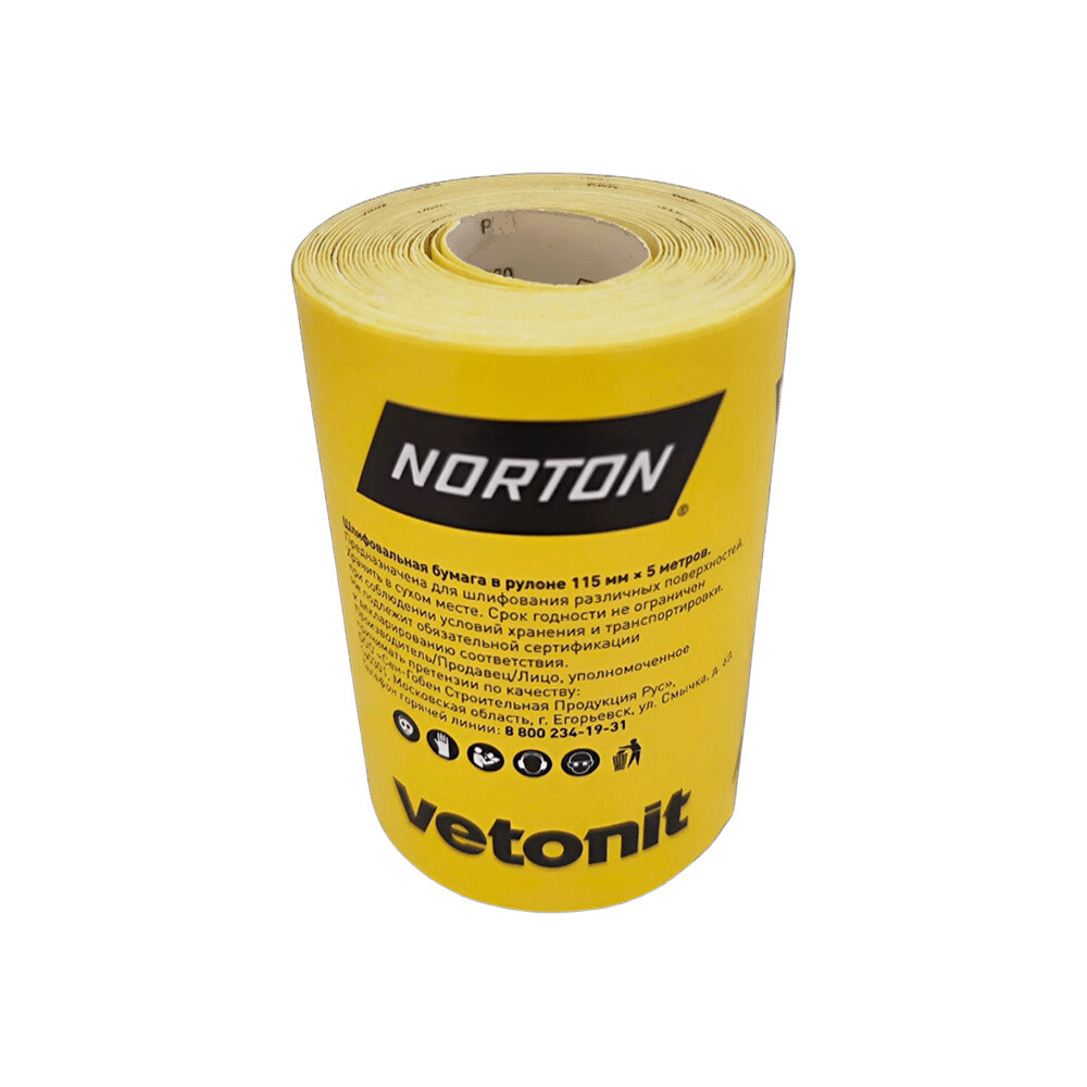 Изображение товара Наждачная бумага Vetonit 115 мм 5 м P120