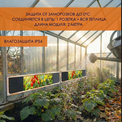 Обогреватель инфракрасный Теплофон (ТГО 200 Вт роз.) настенный 200 Вт гибкий тепличный 250х1х2000 мм - фото 5