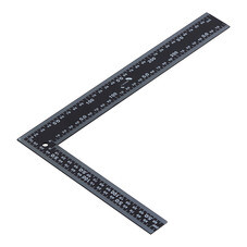 Угольник строительный Hesler 300 мм стальной окрашенный