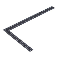 Угольник строительный Hesler 600 мм стальной окрашенный