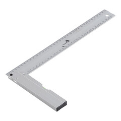 Угольник строительный Hesler 350 мм с уровнем алюминиевый