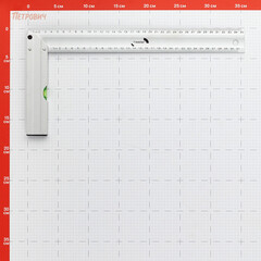 Угольник строительный Hesler 350 мм с уровнем алюминиевый - фото 2