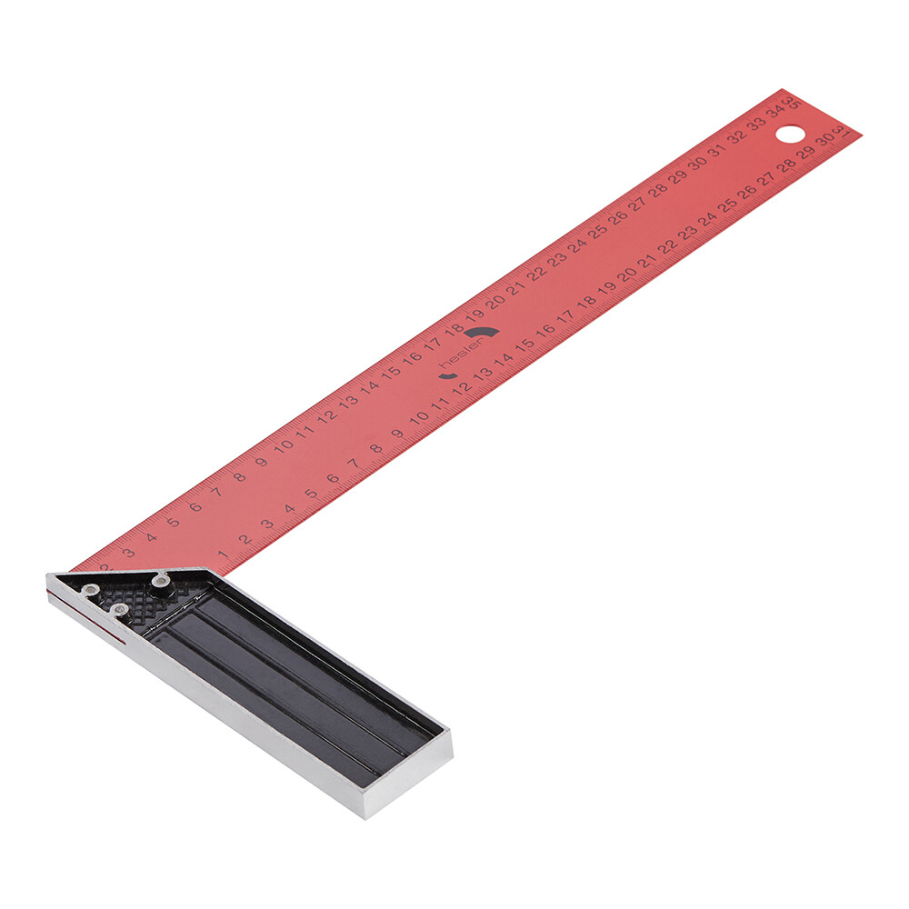 Изображение товара Строительный угольник Hesler 350 мм стальной для точных замеров