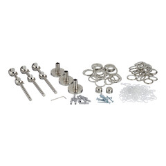 Карниз настенный металлический двухрядный круглый 240 см d20 мм серебро - фото 4