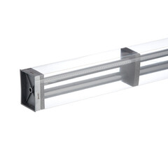 Карниз настенный металлический двухрядный круглый 200 см d20 мм черный - фото 3