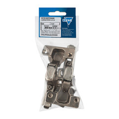 Петля мебельная Clip-on 110° внутренняя с ответной планкой и доводчиком (2 шт.) - фото 2