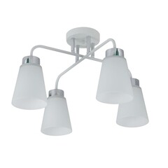 Люстра потолочная Schaffner Fattore E27 160 Вт 16 кв.м (4555-4 WH-CR) - фото 8