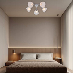 Люстра потолочная Schaffner Abierto E27 300 Вт 20 кв.м (4425-5 CR) - фото 3