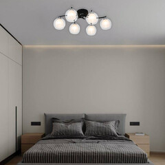 Люстра потолочная Schaffner Cuarto E27 240 Вт 22 кв.м (2079-6) - фото 3