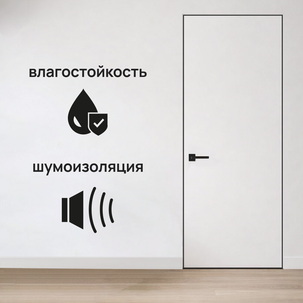 

Дверь межкомнатная Lavelly Invisible  мм с прямым открыванием кромка черная