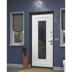 Дверь входная Ferroni 9СМ правая букле графит - белый матовый со стеклопакетом 860х2050 мм - фото 5