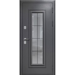 Дверь входная Ferroni 9СМ правая букле графит - белый матовый со стеклопакетом 860х2050 мм - фото 3