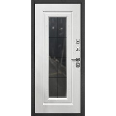 Дверь входная Ferroni 9СМ правая букле графит - белый матовый со стеклопакетом 860х2050 мм - фото 4