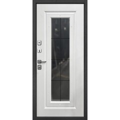 Дверь входная Ferroni 9СМ левая букле графит - белый матовый со стеклопакетом 960х2050 мм - фото 3