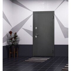 Дверь входная Ferroni Гарда правая сатин графит - белый матовый с зеркалом 960х2050 мм - фото 4