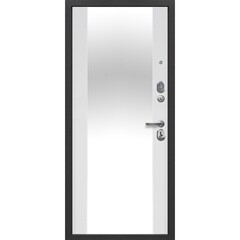 Дверь входная Ferroni Гарда правая сатин графит - белый матовый с зеркалом 960х2050 мм - фото 3