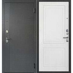 Изображение товара Дверь входная Ferroni Гарда правая сатин графит - эмалит белый 960х2050 мм