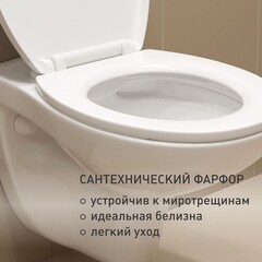 Унитаз подвесной Corsa Deco AX Rimless безободковый с сиденьем полипропилен микролифт (WHAX530RS) - фото 4