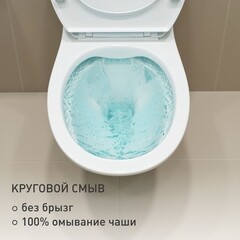 Унитаз подвесной Corsa Deco AX Rimless безободковый с сиденьем полипропилен микролифт (WHAX530RS) - фото 5