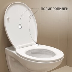 Унитаз подвесной Corsa Deco AX Rimless безободковый с сиденьем полипропилен микролифт (WHAX530RS) - фото 8