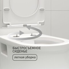 Унитаз подвесной Corsa Deco DX Rimless безободковый с сиденьем дюропласт микролифт (WHDX530RS) - фото 8