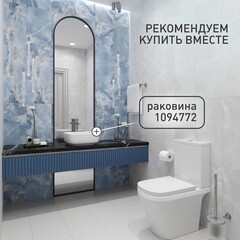 Унитаз-компакт Corsa Deco TX100 безободковый с универсальным выпуском с сиденьем дюропласт микролифт белый (TPTX620QR) - фото 11