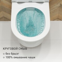 Унитаз подвесной Corsa Deco FX Rimless безободковый с сиденьем дюропласт микролифт (WHFX490SR) - фото 5