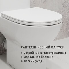 Унитаз-компакт Сorsa Deco CX Rimless безободковый с универсальным выпуском с сиденьем дюропласт микролифт (TPCX625SR) - фото 8