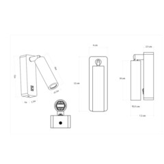 Бра Arte Lamp Spot G9 5 Вт 220 В белое IP20 (A1224AP-1WH) - фото 2