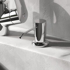 Дозатор для мыла AM.PM X-Joy встраиваемый пластик матовый/нержавеющая сталь хром (A8437100) - фото 7