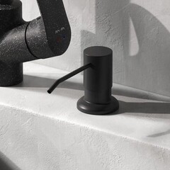 Дозатор для мыла AM.PM X-Joy встраиваемый пластик матовый/нержавеющая сталь черная (A8437122) - фото 7