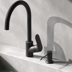 Дозатор для мыла AM.PM X-Joy встраиваемый пластик матовый/нержавеющая сталь черная (A8437122) - фото 6