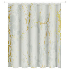 Штора для ванны Master House Марбл 1800х2000 мм полиэстер серая/золото (75423)