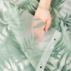 Штора для ванны Master House Вайя 2000х1800 мм PEVA зеленая/белая (75419) - фото 4