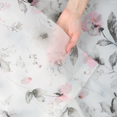 Штора для ванны Master House Ботаника 2000х1800 мм PEVA серая (75275) - фото 4