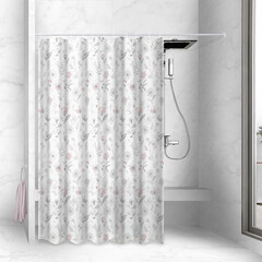 Штора для ванны Master House Ботаника 2000х1800 мм PEVA серая (75275) - фото 2