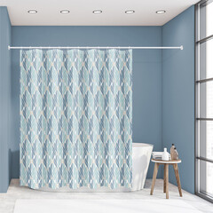 Штора для ванны Master House Эвергрин 1800х2000 мм PEVA зеленая/синяя (75532) - фото 3