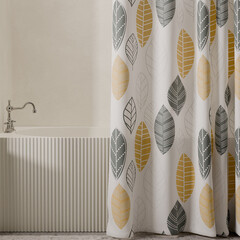 Штора для ванны Master House Форест 1800х2000 мм PEVA белая/желтая/черная (75222) - фото 3