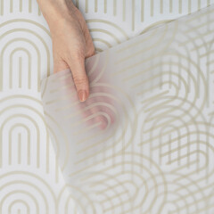 Штора для ванны Master House Веста 2000х1800 мм PEVA бежевая/белая (84292) - фото 4