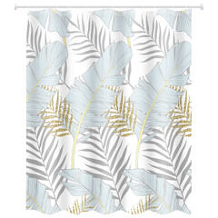 Изображение товара Штора для ванны Master House Тропики 1800х2000 мм полиэстер голубой (75163)