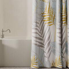 Штора для ванны Master House Тропики 1800х2000 мм полиэстер голубой (75163) - фото 3