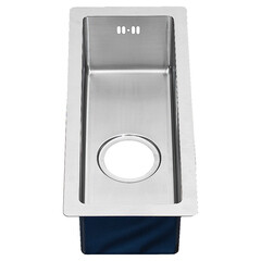 Мойка для кухни Melana ProfLine 22х50х15 см врезная с сифоном сталь сатин (MLN-R2250H)