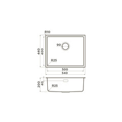 Мойка для кухни Omoikiri Tadzava 54-U-I-IN 54х44х20 см врезная сталь (4993512) - фото 2