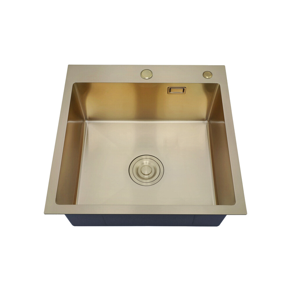 Изображение товара Мойка комплект MR-5050G РМС с коландером и дозатором, золотистая