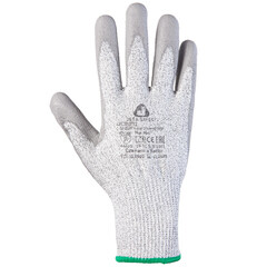 Перчатки полиэстеровые с полиуретановым покрытием Jeta Safety JCP051 серые 10 (XL) - фото 2