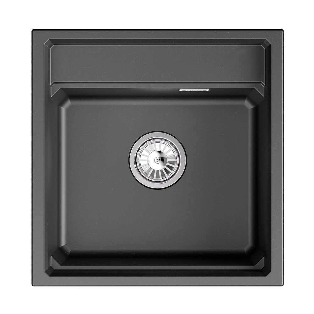 Изображение товара Мойка кухонная Granula Kitchen Space 50х51 см кварц врезная черная Изображение товара Мойка кухонная Granula Kitchen Space 50х51 см кварц врезная черная